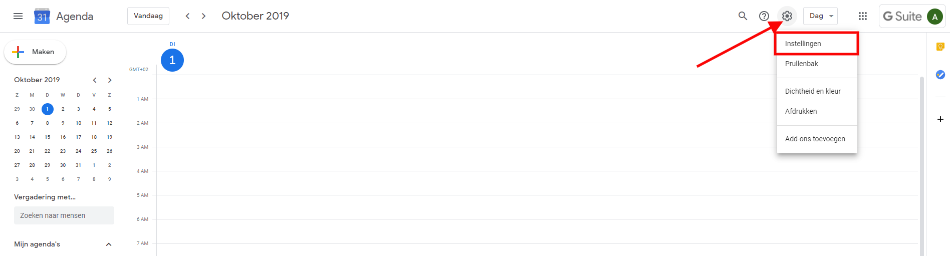 Instellingen Google-agenda