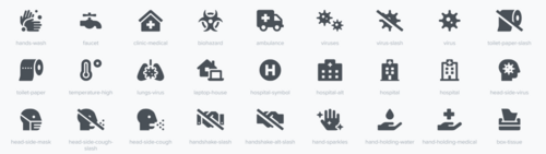 Covid-19 awareness iconen